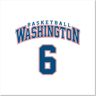 Washington Basketball - Player Number 6 Posters and Art